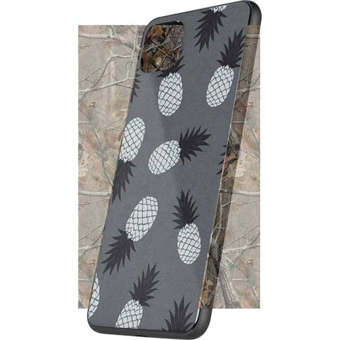 Black and White Pineapples Google Pixel 4 XL Skin